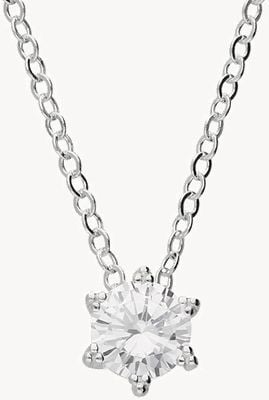 Silver Necklace cubic zirconia solitaire H5794/S