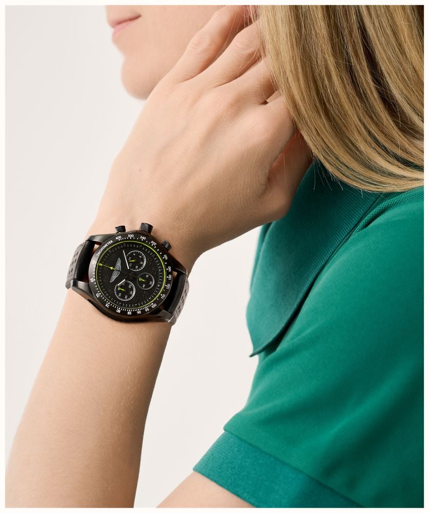 Aston Martin Thrill SGT W Quartz Chronograph (42mm) Black Dial / Black Silicone Strap MTRS1F502 - alternate view 5