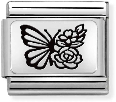 Nomination Classic Butterfly Sterling Silver & Steel Charm 330111/22