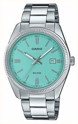 Casio MTP Series Analogue Quartz (38.5mm) Turquoise Blue Dial / Stainless Steel Bracelet EX-DISPLAY MTP-1302PD-2A2VEF EX-DISPLAY