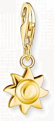 Thomas Sabo Charm Club Yellow Gold Plated Sun Pendant 2024-413-39