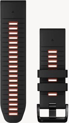 Garmin QuickFit® 26 Strap Only Black/Flame Red Silicone 010-13281-06