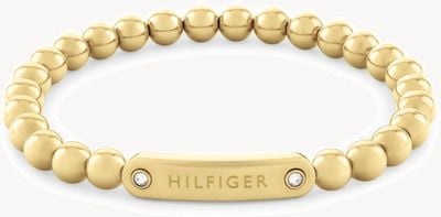 Tommy Hilfiger Women's Metal Beads Gold-Tone Stainless Steel Bracelet 2780935