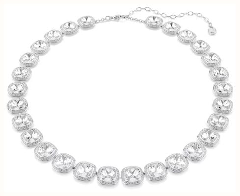 Swarovski Una Angelic necklace, Cushion cut, White, Rhodium plated 5751326