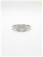 0.52ct Round Brilliant Natural Diamond Platinum Trilogy Ring J38724