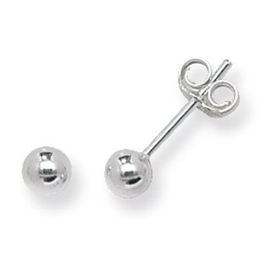 James Moore TH G5511 Silver 4mm Ball Stud Earrings Jewellery