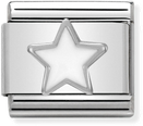 Nomination Classic White Star Sterling Silver & Steel Enamel Charm 330202/04