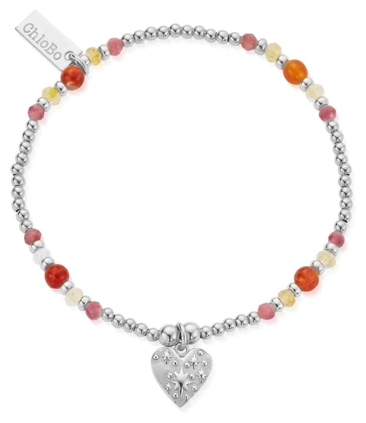 ChloBo SBFACT3584 Sunrise Fortune Heart Bracelet - 925 Jewellery