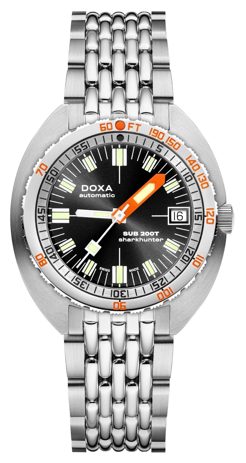 DOXA 804.10.101S.10 SUB 200T Sharkhunter (39mm) Black Sunray Watch
