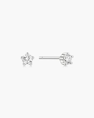 Ania Haie Silver Mini Five-Prong Sparkle Stud Earrings E079-04H
