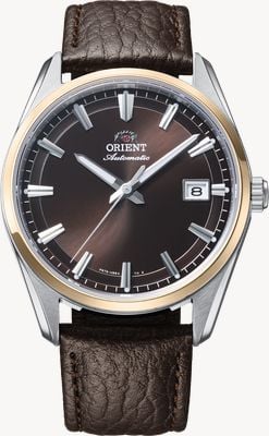 Orient Stretto Date (38.5mm) Brown Dial / Brown Leather Strap RA-AC0R03Y30B