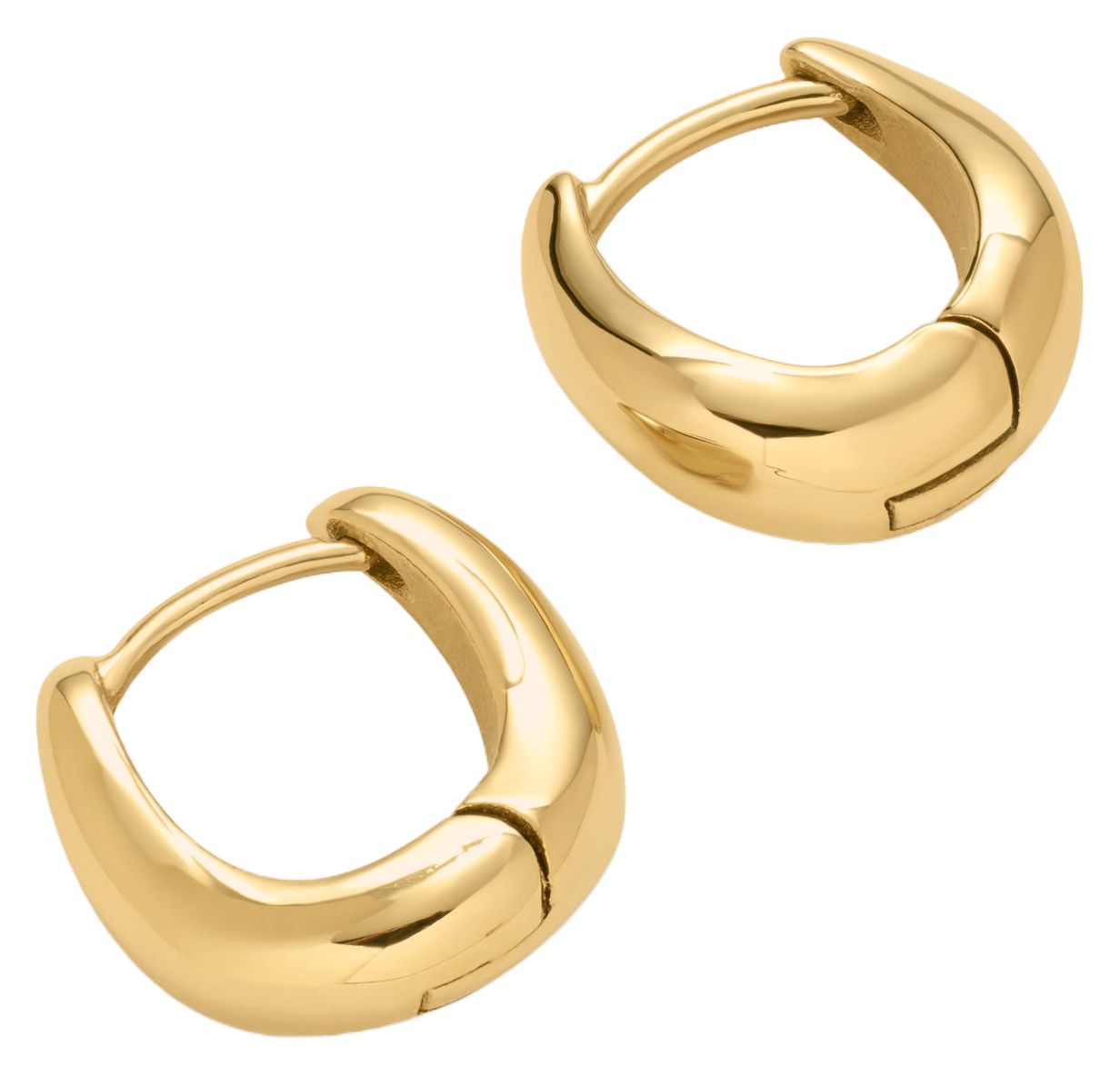 D.LOUISE SKE-061 Wave Huggies Gold Plated Earrings Jewellery