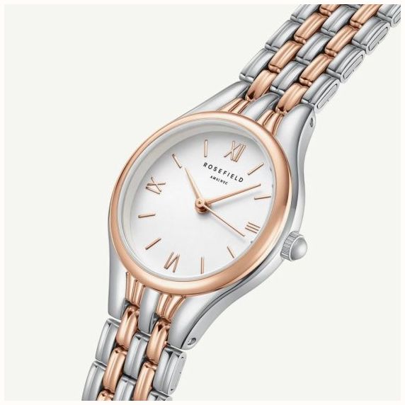 Rosefield Ladies Muse White Dial Two Tone Rose Gold Bracelet Watch MUWDSD-MU04 - alternate view 2