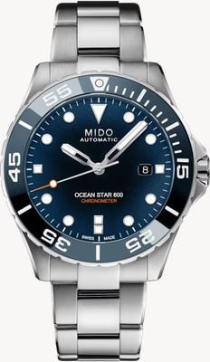 MIDO Ocean Star 600 Chronometer (43.5mm) Blue Dial / Stainless Steel Bracelet Watch M0266081104101