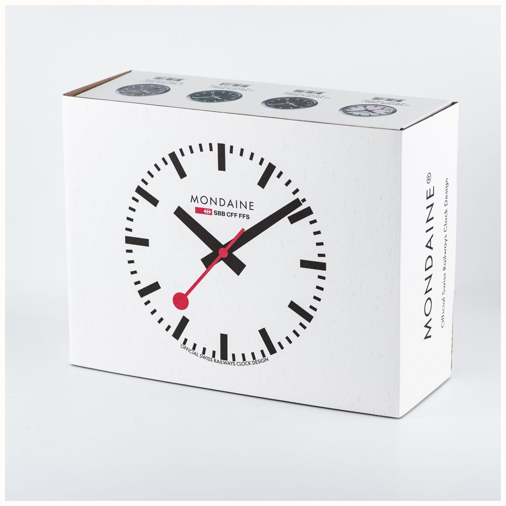 Mondaine SBB Alarm Clock With Sweeping Second Hand (12.5cm) Blue Dial