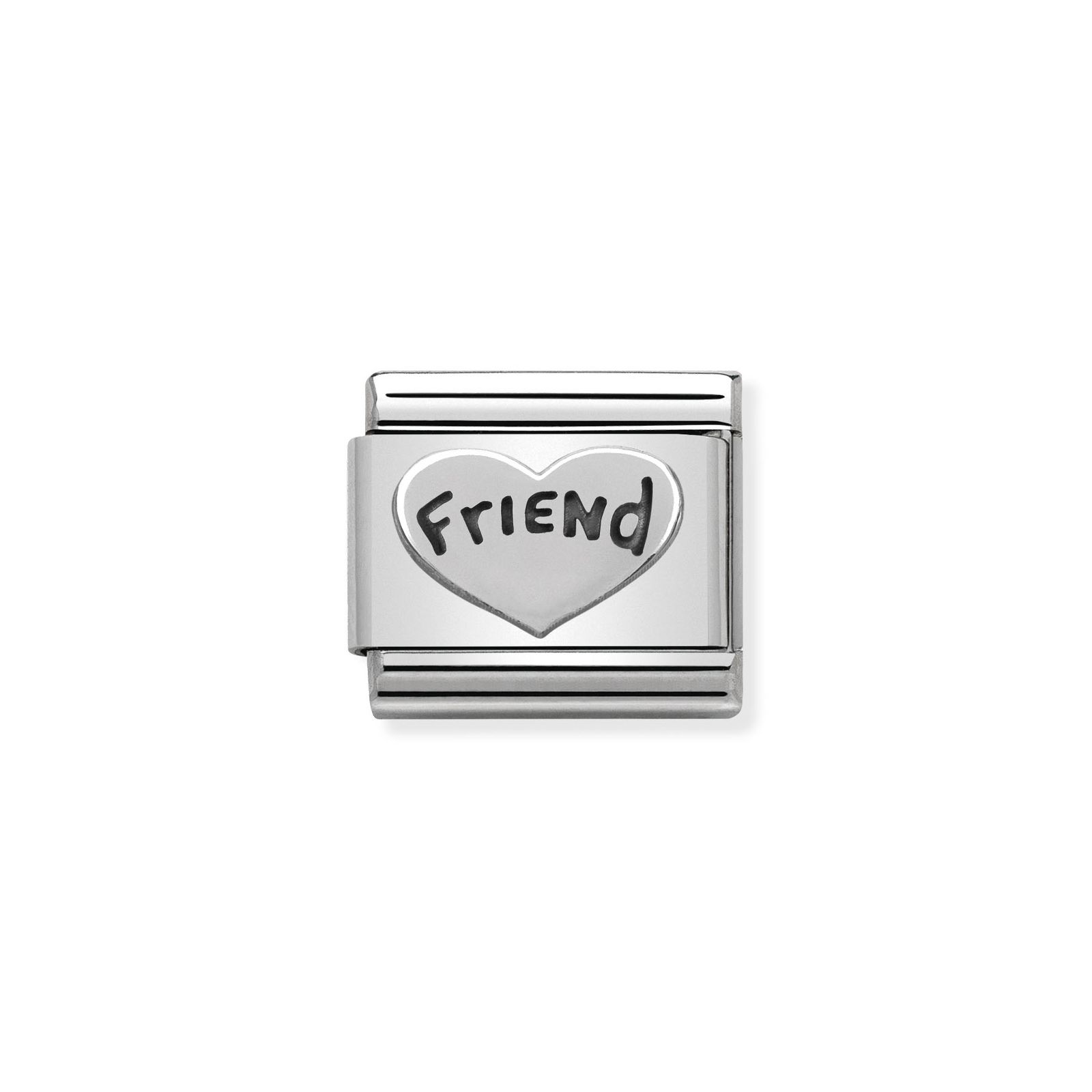 Nomination 330101/18 Classic Heart Friend Heart Oxidised Jewellery