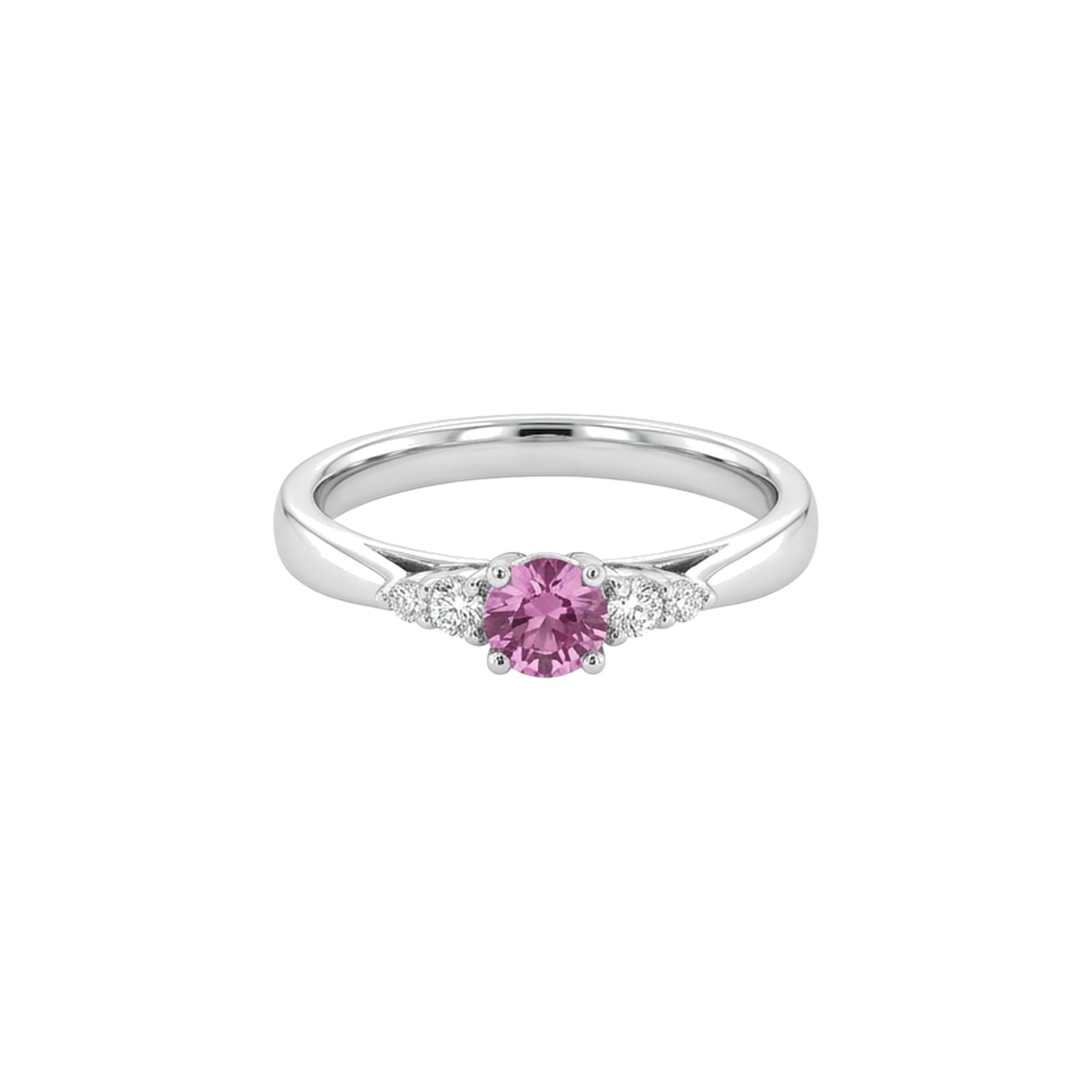 James Moore & Co J58601 Platinum Trilogy Ring Pear Outers No Jewellery