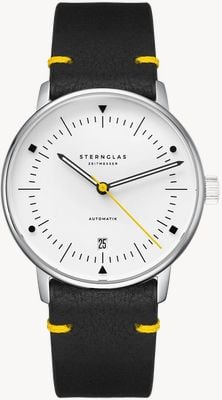 STERNGLAS Naos Automatic Edition Bauhaus X (38mm) Nemoto Luminova Dial / Black Leather Strap S02-NAI23-VI22