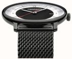 Mondaine Doppio Mirror Limited Edition (41mm) Mirror & Black Dial / Black Stainless Steel Mesh Bracelet Watch MLE.41280.SM - alternate view 4