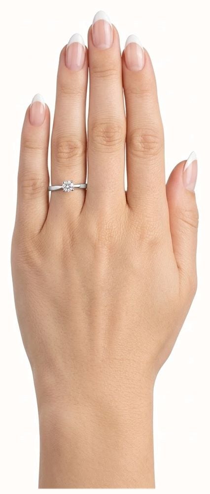 0.31ct Natural Round Brilliant Diamond Platinum Solitaire Ring FCD28380 - alternate view 4