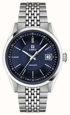 Tissot Visodate Powermatic 80 (39mm) Deep-Blue Dial / Stainless Steel Bracelet T1574071104100