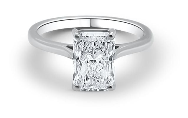 James Moore & Co J41388 Platinum Radiant Cut Lab Grown Jewellery