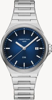 Certina DS-7 Quartz (39mm) Blue Dial / Stainless Steel Bracelet C0434101104100