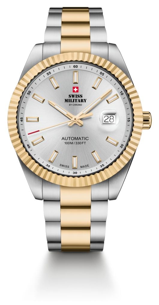 Swiss Military by Chrono SMA34110.06 Automatic Silver Dial Watch