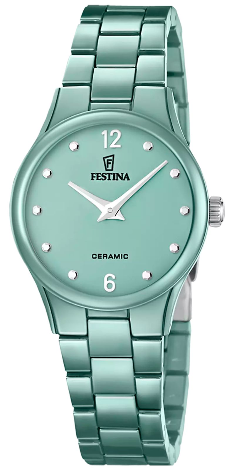 Festina F20751/3 Ceramic Quartz (30.5mm) Green Dial / Green Watch