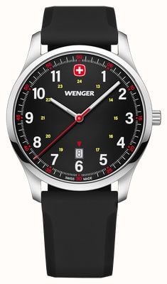 Wenger City Sport Quartz (42mm) Matte Black Dial / Black Silicone Strap 01.1441.129