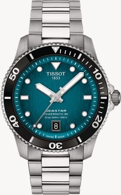 Tissot Men's Seastar 1000 Powermatic 80 (40mm) Blue Dial / Stainless Steel Bracelet Watch T1208071109100