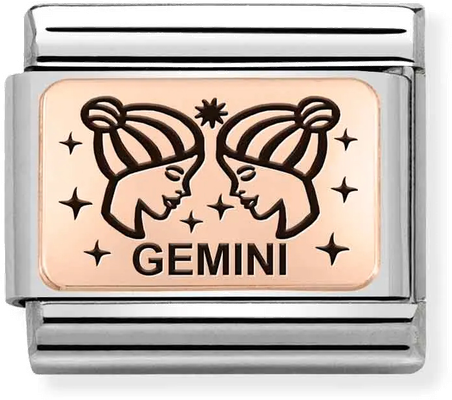 Nomination Classic Gemini Rose Gold Charm 430112/03
