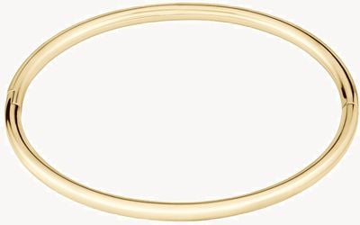 BOSS Jewellery Ladies Gold-Tone Bangle With Logo Detail 1580686