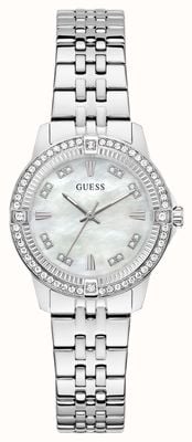 Guess COLETTE Three-Hand Quartz (32mm) Mother-of-Pearl Dial / Stainless Steel Bracelet GW1027L1