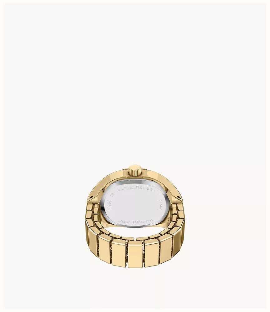 Fossil Watch Ring 15 mm Two-Hand Gold-Tone Stainless Steel ES5535 - alternate view 4
