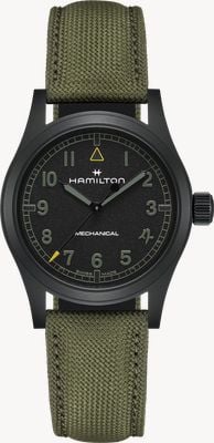 Hamilton Khaki Field Mechanical *Call of Duty - Modern Warfare 4* (38mm) Black Dial / Green Textile Strap H69469930