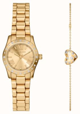 Michael Kors Lexington Petite - Bracelet Gift Set (26mm) Gold Sunray Dial / Gold PVD Stainless Steel Bracelet MK4992SET
