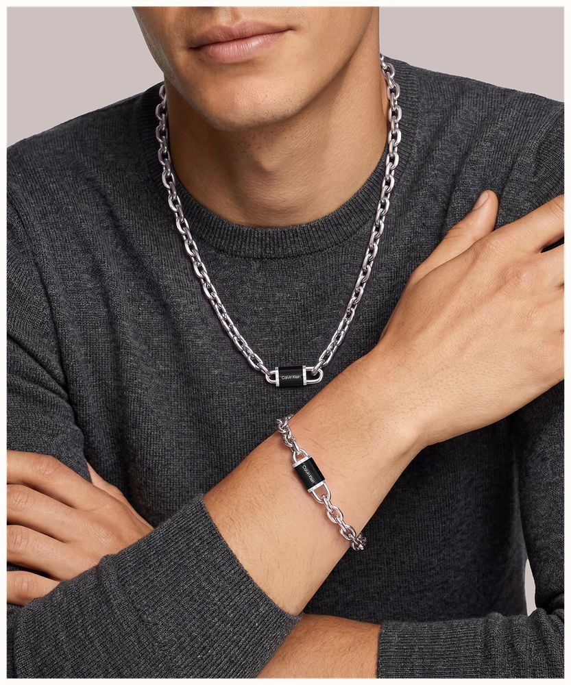 Calvin Klein Interlock Stainless Steel Mens Necklace 35100117 - alternate view 4