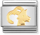 Nomination Classic Capricorn 18ct Gold & Steel Charm 030104/10