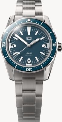 HTD Aquatìc SpaceBoy Automatic Skindiver (39mm) Marina Blue Dial / 323 Stainless Steel Bracelet Watch AQUATIC-SPACEBOY-BLUE