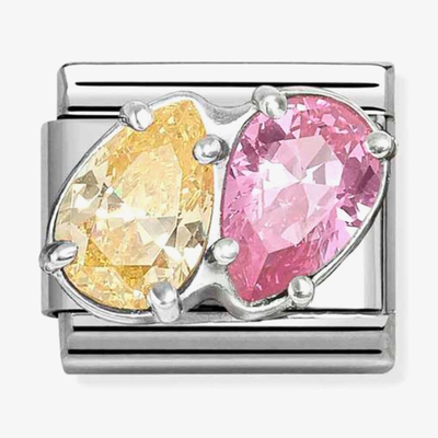 Nomination Classic Yellow & Pink Twin Drops Charm 330329/17