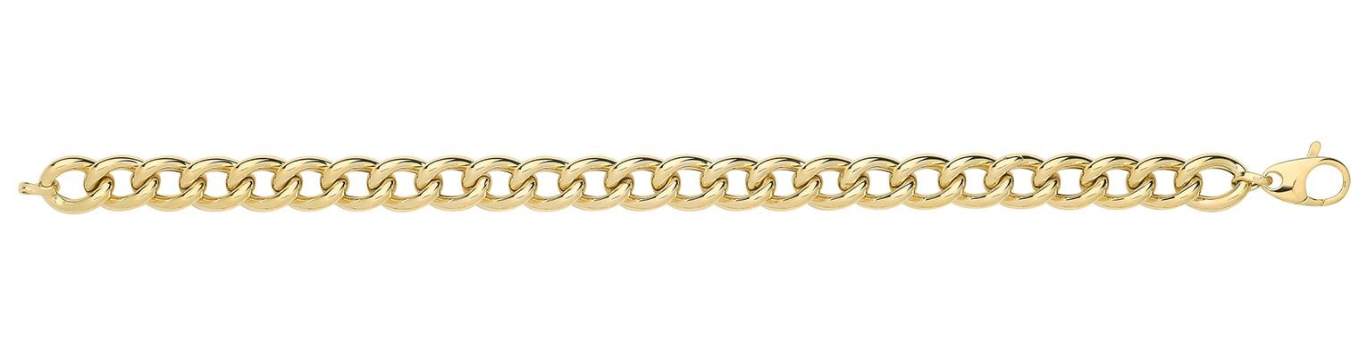 Treasure House BR689 9ct Yellow Gold Hollow Bracelet Jewellery