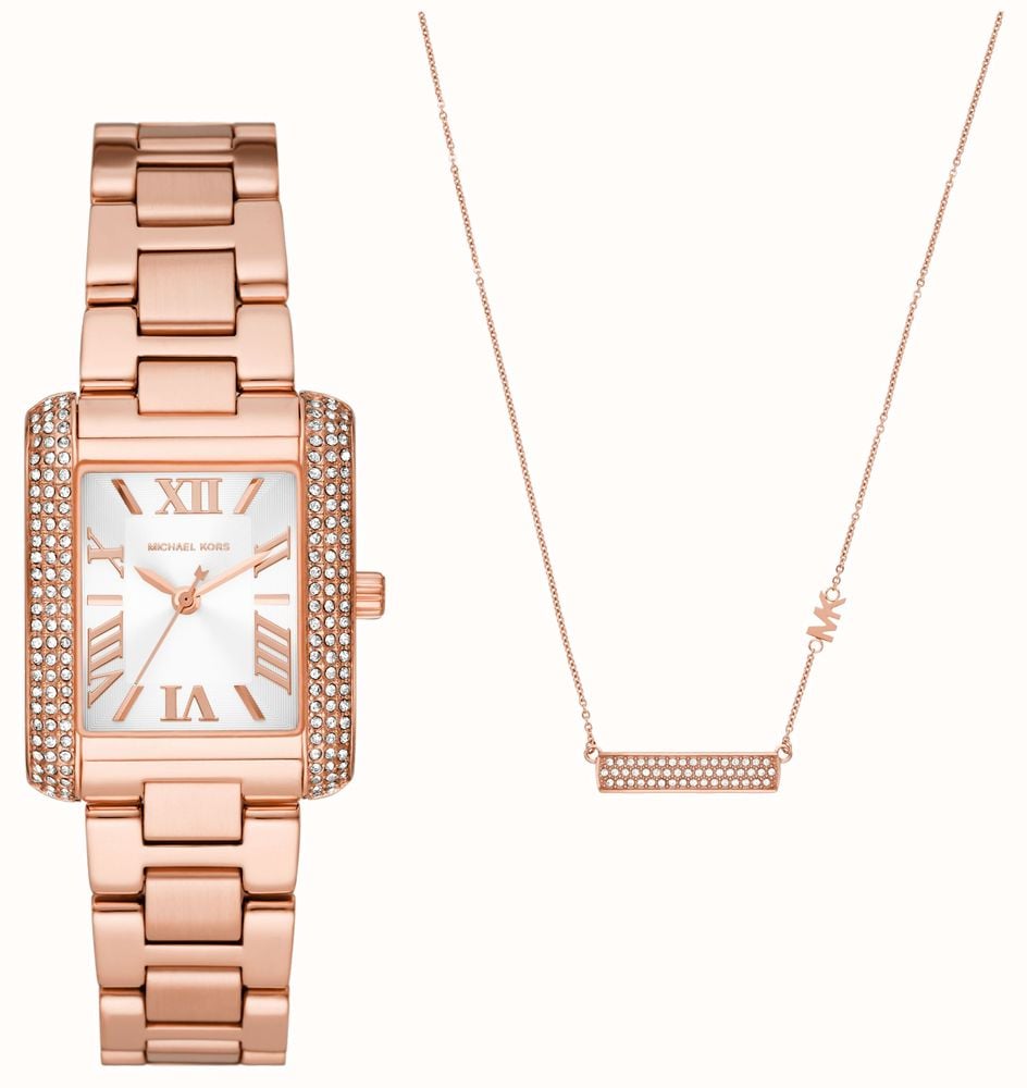 Michael kors rose gold chain watch best sale