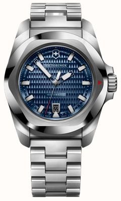 Victorinox I.N.O.X. Automatic (41mm) Blue Guilloché Dial / Stainless Steel Bracelet 242020