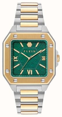 Philipp Plein PLEIN EDGE Quartz (42mm) Green Dial / Two-Tone Stainless Steel Bracelet PWYGA0326