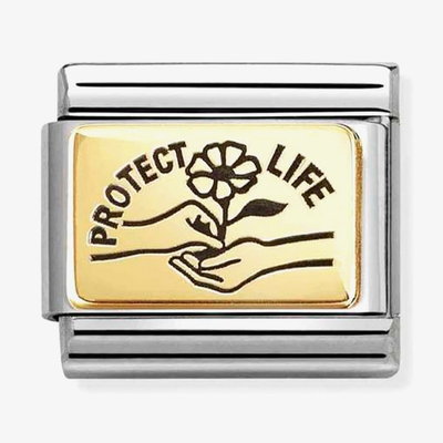 Nomination Classic Protect Life Nature 18ct Gold Charm 030166/66