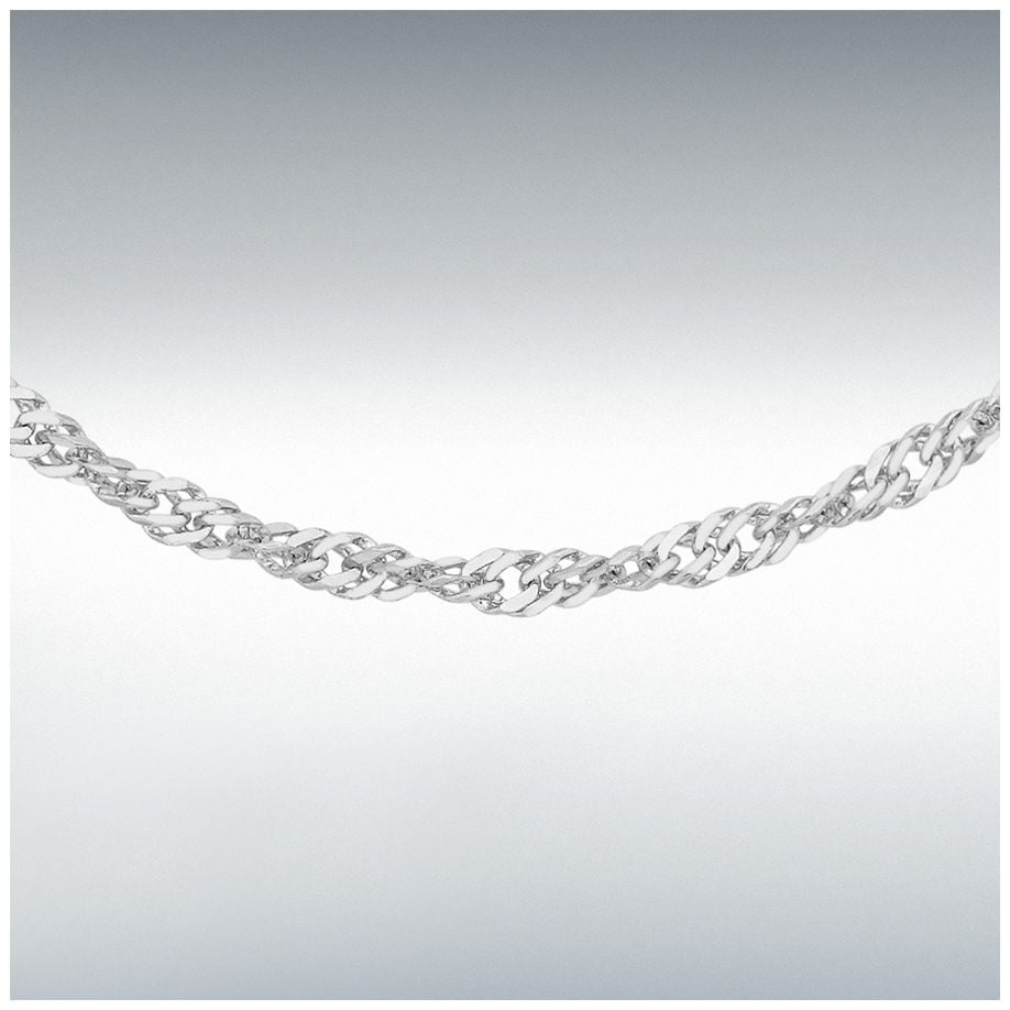 James Moore & Co 5.13.0463 9ct White Gold 20 Twist Curb Jewellery