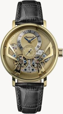 Ingersoll THE TENNESSEE Automatic (45.5mm) Gold Dial / Black Leather Strap I13106