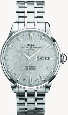 Ball Watch Company Trainmaster Eternity Silver Dial Automatic Day Date Display NM2080D-S1J-SL