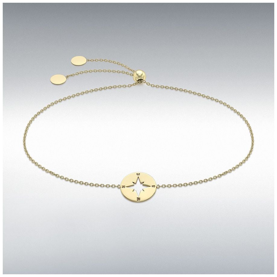 James Moore & Co 1.29.8204 9ct Yellow Gold Compass Disc Jewellery